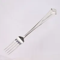 6 gafler Rådhus med vifte, lengde ca 17,5cm, ripete, 830/1000  Vekt: 201,3 g