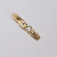 Ring med diamant 0,07 ct, bredde 3,6mm 18K Vekt: 3,7 g