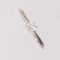 Ring med diamant ca 0,17ct, ø 17mm, 18K Vekt: 1,9 g