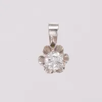 Anheng med diamant, ca 0,38ct, 14K Vekt: 0,5 g