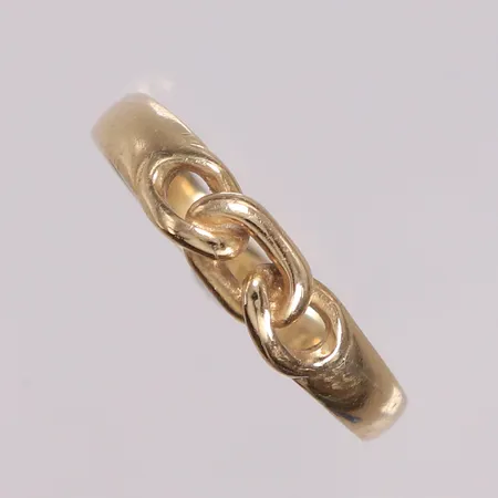 Ring, ø21,5mm, bredde 3,4-5,6mm, 14K Vekt: 3,7 g