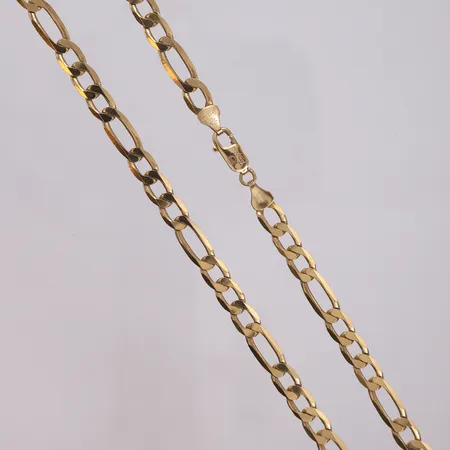 Kjede Figaro, lengde 46cm, bredde 6,4mm, 18K Vekt: 26 g