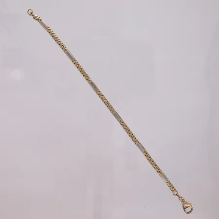 Armbånd, lengde 19cm, bredde 3,3mm, 14K Vekt: 9,1 g