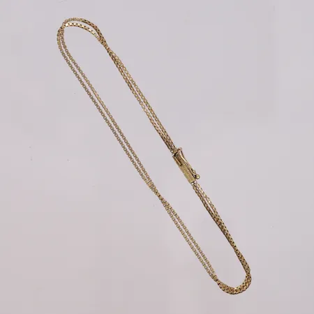 Armbånd, lengde 19,5cm, bredde 2mm, 14K Vekt: 2,4 g