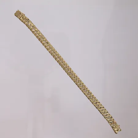 Armbånd Panser, lengde 18cm, bredde 8mm, 14K Vekt: 14,2 g