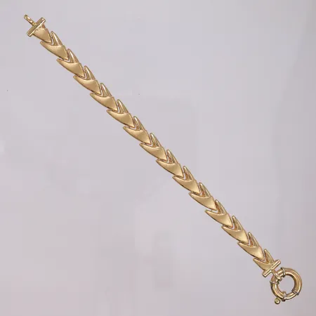 Armbånd, lengde 19cm, bredde 9mm, 14K Vekt: 14,5 g