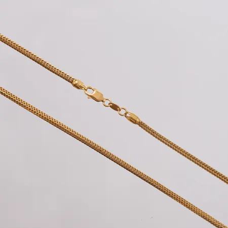 Halskjede, 56 cm, bredde 2,4 mm, 22K. Vekt: 20,6 g Kontakt Lånekontoret for frakt