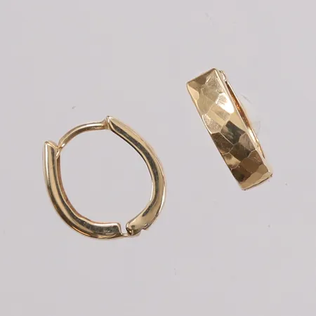 Øreringer, diameter 12 mm, 18K. Vekt: 0,9 g Kontakt Lånekontoret for frakt
