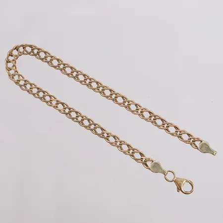 Armbånd, 20 cm, bredde 4,7 mm, 14K. Vekt: 6,2 g Kontakt Lånekontoret for frakt