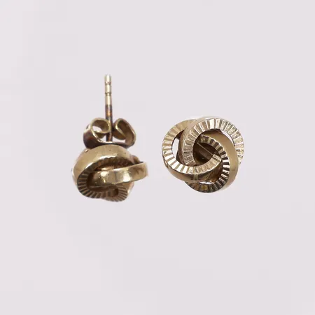 Ett par dobber, knute, 14K Vekt: 2,6 g
