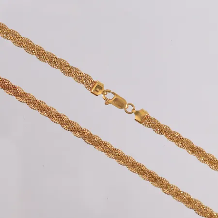 Kjede, lengde 45cm, bredde 4,8mm, 21K Vekt: 13,2 g Kontakt Lånekontoret for frakt