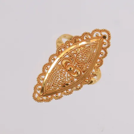 Ring, 33x15mm, ø17mm, 22K Vekt: 4,5 g Kontakt Lånekontoret for frakt