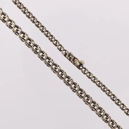 Halskjede, Bismarck, lengde 44cm, bredde 4,1mm, 14K Vekt: 10,6 g Kontakt Lånekontoret for frakt