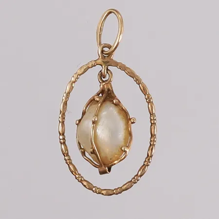 Anheng med perle, 21x12mm, 14K Vekt: 0,7 g Kontakt Lånekontoret for frakt