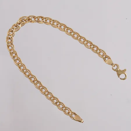 Armbånd, lengde 16cm, bredde 4,7mm, 14K Vekt: 3 g Kontakt Lånekontoret for frakt