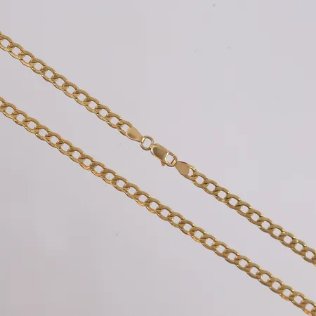 Kjede i panser, lengde 50cm, bredde 4,1mm, 18K Vekt: 6,5 g Kontakt Lånekontoret for frakt