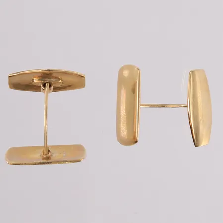 Ett par mansjettknapper, 19x12mm, 14K Vekt: 11,4 g Kontakt Lånekontoret for frakt