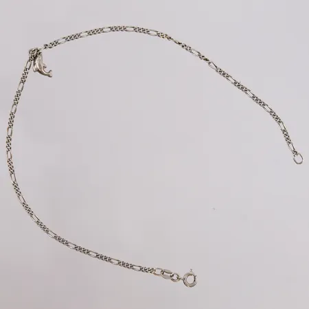 Armbånd Figaro med ett anheng/charm, lengde 25cm, bredde 2,1- 15mm, 925S Vekt: 3,4 g Kontakt Lånekontoret for frakt
