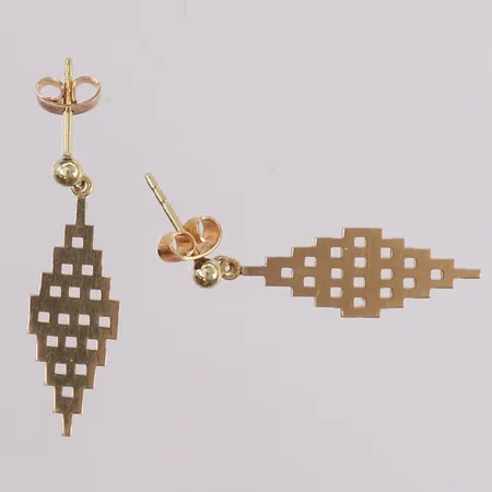 Ett par øredobber Mursten, 30x10mm, 14K Vekt: 3,4 g Kontakt Lånekontoret for frakt