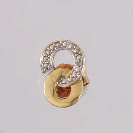 Én løs dobb med blanke stener, 11x7mm, 14K Vekt: 0,8 g Kontakt Lånekontoret for frakt