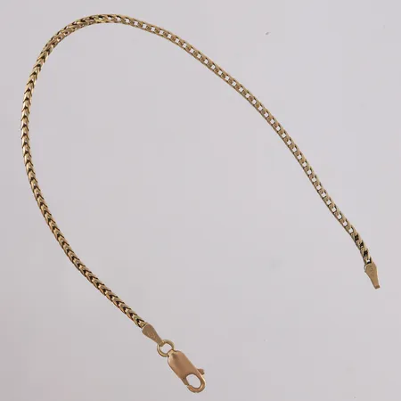 Armbånd, lengde 19,5cm, bredde 1,8mm, 14K Vekt: 4 g Kontakt Lånekontoret for frakt