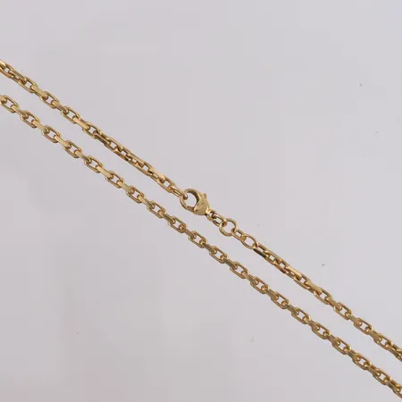 Kjede Anker, lengde 54cm, bredde 1,2- 3mm, 14K Vekt: 21,9 g Kontakt Lånekontoret for frakt
