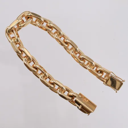 Armbånd Anker, lengde 21cm, bredde 3,8- 11,8mm, 14K Vekt: 126,8 g Kontakt Lånekontoret for frakt