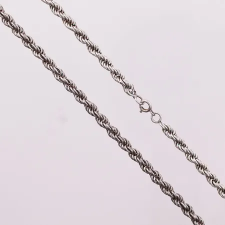 Halskjede, Cordel, lengde 49cm, bredde 4,3mm, 925S Vekt: 24,6 g Kontakt Lånekontoret for frakt