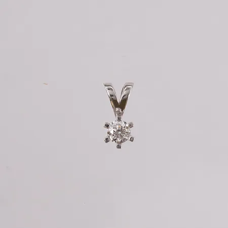 Anheng med 1x 0,30ct i henhold till gravering, høyde 10mm, 14K.  Vekt: 0,8 g Kontakt Lånekontoret for frakt