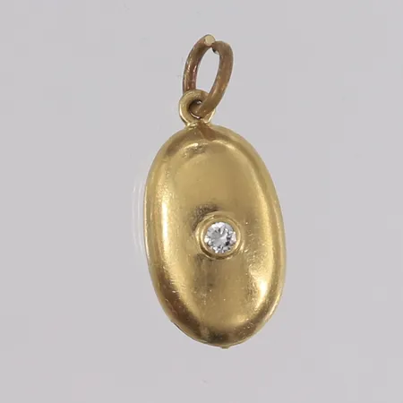 Anheng med diamant (1 x ca. 0,03ct), 20x10mm, 18K Vekt: 2,5 g Kontakt Lånekontoret for frakt