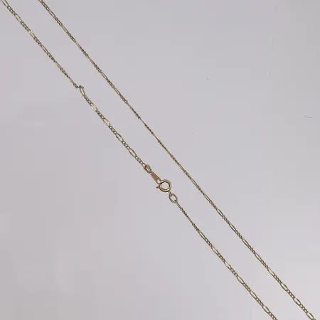 Kjede Figaro, lengde 51,5cm, bredde 1,8mm, 14K Vekt: 3,3 g Kontakt Lånekontoret for frakt
