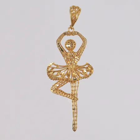 Anheng ballerina, 50x19mm, 21K Vekt: 2,5 g Kontakt Lånekontoret for frakt