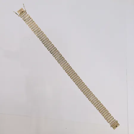 Armbånd Mursten, lengde 20cm, bredde 10,1mm, 14K Vekt: 20,7 g Kontakt Lånekontoret for frakt