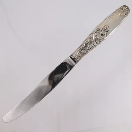 6 kniver Dobbel Rokokko, 23,5cm, 830S Vekt: 582,3 g Kontakt Lånekontoret for frakt