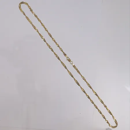 Kjede Singapore, lengde 50cm, bredde 3,2mm, 14K Vekt: 10,3 g Kontakt Lånekontoret for frakt