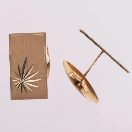 Ett par mansjettknapper, lengde 23mm, bredde 13mm, 14K Vekt: 10,1 g Kontakt Lånekontoret for frakt
