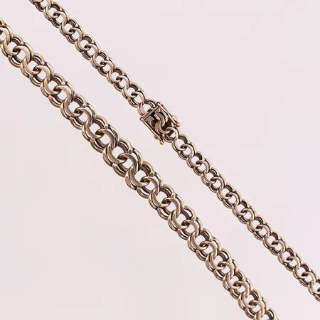 Halskjede, Bismark, lengde 45,5cm, bredde 6-9mm, 14K Vekt: 31,7 g Kontakt Lånekontoret for frakt