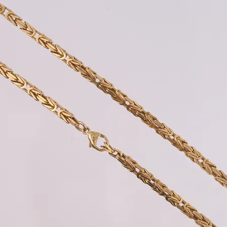 Kongekjede, lengde 34cm, bredde 3,2mm, 14K Vekt: 21,6 g Kontakt Lånekontoret for frakt