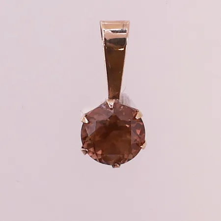 Anheng med oransje sten, lengde 12,3mm, bredde 4,2mm, 14K Vekt: 0,4 g Kontakt Lånekontoret for frakt