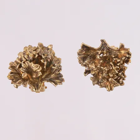 Ett par øredobber, 30x23mm, Eggert Sterling Denmark, 925S (gullbelagt) Vekt: 13,8 g Kontakt Lånekontoret for frakt