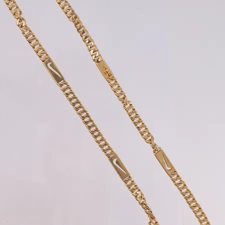 Halskjede. OBS! Ikke merkevare, 14K. Vekt: 26,8 g Kontakt Lånekontoret for frakt