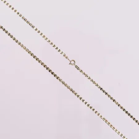 Halskjede, lengde 43,4cm, bredde 2,4mm, 14K Vekt: 5,1 g Kontakt Lånekontoret for frakt