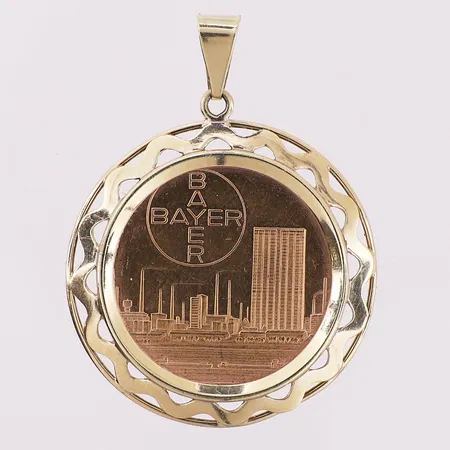 Anheng med mynt, mynt 9K ca 10g, ytterkant 14K ca 4g Kontakt Lånekontoret for frakt