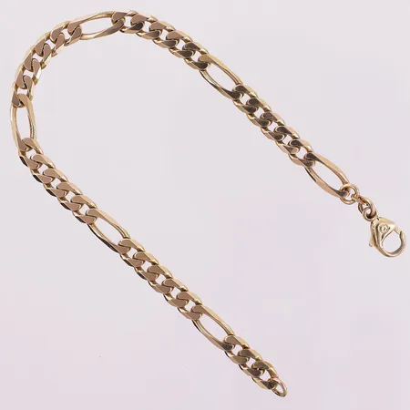Armbånd Figaro, lengde 21cm, bredde 5,4mm, 14K Vekt: 13,5 g Kontakt Lånekontoret for frakt