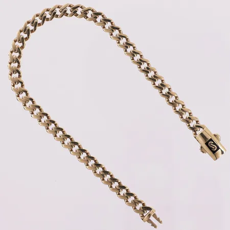 Armbånd, panser, lengde 19cm, bredde 5mm, 18K Vekt: 6,8 g Kontakt Lånekontoret for frakt