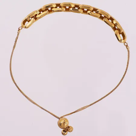 Armbånd, justerbar, lengde 12,2cm, bredde 6,8mm, 21K Vekt: 4,9 g Kontakt Lånekontoret for frakt