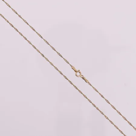 Halskjede, lengde 51,3cm, bredde 1,3mm, 14K Vekt: 1,6 g Kontakt Lånekontoret for frakt