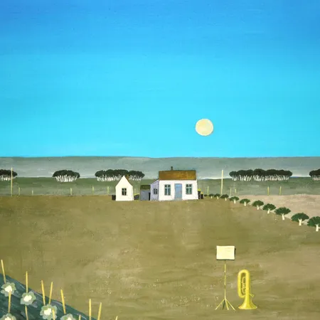 D.G.A. av Jan Baker, "Sommernatt", 4/30, signert, datert 2023, motivformat 42 x 30cm, ingen ramme medfølger Kontakt Lånekontoret for frakt