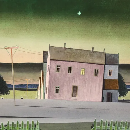 D.G.A. av Jan Baker, "To slags lys", 3/60, signert, datert 2023, motivformat 64 x 45cm, ingen ramme medfølger Kontakt Lånekontoret for frakt