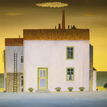 D.G.A. av Jan Baker, "Höstkveld", 17/30, signert, datert 2023, motivformat 39 x 30cm, ingen ramme medfølger Kontakt Lånekontoret for frakt